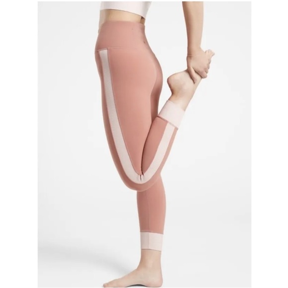 NWT! Athleta Elation Rib Trim 7/8 tight. Plus size 2x (20/22). Palermo pink - Picture 4 of 14